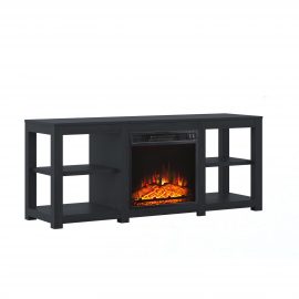 4-Shelf Media Fireplace TV Stand