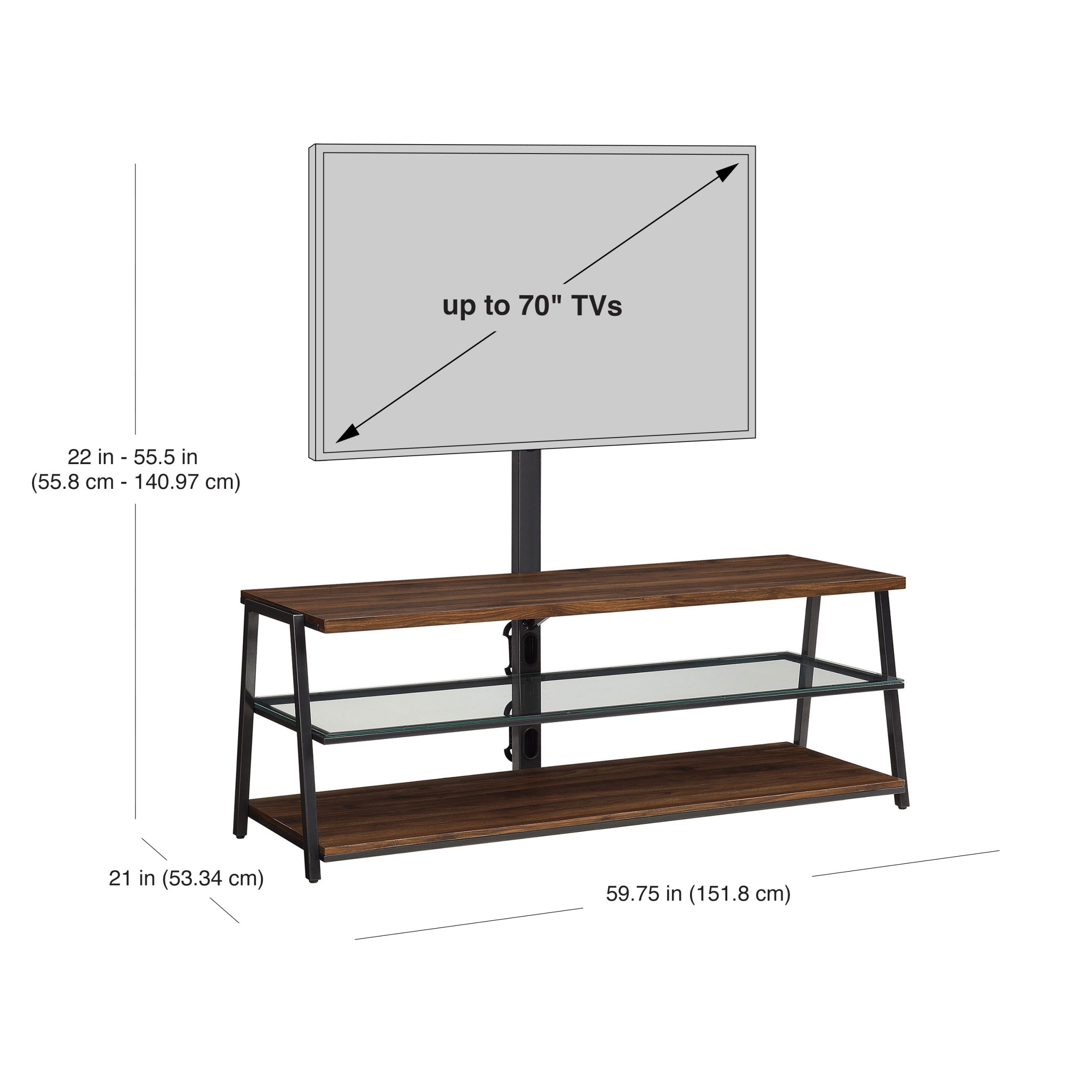 Mainstays Arris TV Stand MS17-D4-1011-03 for sale online Medium Brown 
