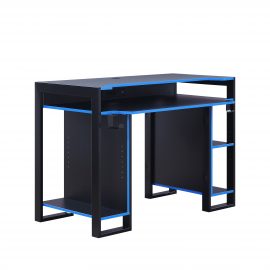Gaming Computer Desk with Blue trim